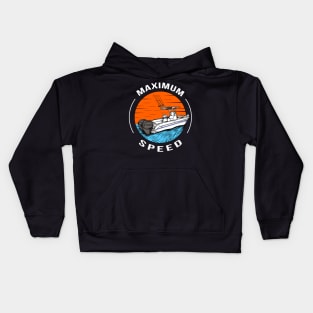 Speedboat Racing Boat Motorboat Captain Kids Hoodie